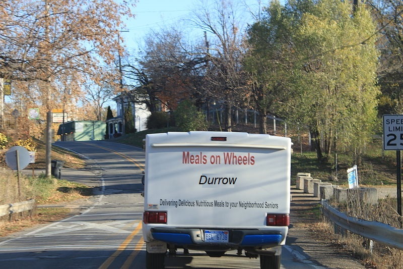 Meals on Wheels truck on the road somewhere in the USA.